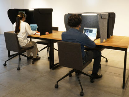 NSB600G卓上ソロブースパネル W600タイプ GRAY㈱七彩