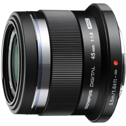 45mm F1.8 BLK<BR>マイクロフォーサーズ用 M.ZUIKO DIGITAL 45mm F1.8 （ブラック）<BR>オリンパス㈱