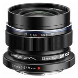 ED 12mm F2.0BLK<BR>マイクロフォーサーズ用 M.ZUIKO DIGITAL ED 12mm F2.0 （ブラック）<BR>オリンパス㈱