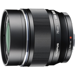 ED 75mm F1.8 BLK<BR>マイクロフォーサーズ用 M.ZUIKO DIGITAL ED 75mm F1.8 （ブラック）<BR>オリンパス㈱