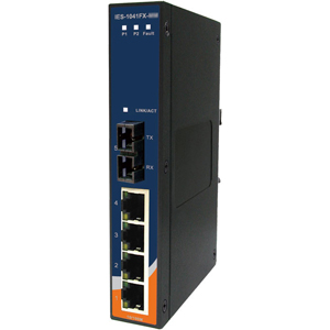 IES-1041FX-SS-SC<BR>産業用メディアコンバータ内蔵イーサネットスイッチ 4+1ポート シングルモード DINレールマウント対応 DC入力<BR>ＯＲｉｎｇＩｎｄｕｓｔｒｉａｌＮｔｗｋ