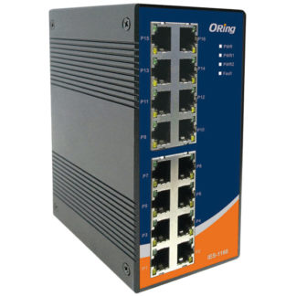 IES-1160<BR>産業用イーサネットスイッチ 16ポート 非管理型 10/100Base-T(X)×16<BR>ＯＲｉｎｇＩｎｄｕｓｔｒｉａｌＮｔｗｋ