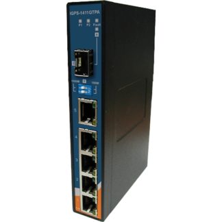 IGPS-1411GTPA<BR>産業用ギガビットPoEイーサネットスイッチ 非管理型 PoE×4＋ギガLAN×1＋SFP×1<BR>ＯＲｉｎｇＩｎｄｕｓｔｒｉａｌＮｔｗｋ