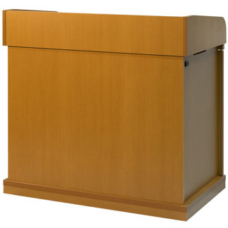 CLB-32UM1-W06NC<BR>AVキャビネット完成品/レクチャー卓/EIA32U/コンソール天板/60φキャスター/ウッド/木扉<BR>㈱オーエス