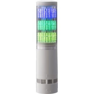 LA6-3DTNWB-RYG<BR>積層情報表示灯 レボライト LA6型 3段/オフホワイト/点滅・ブザー<BR>㈱パトライト