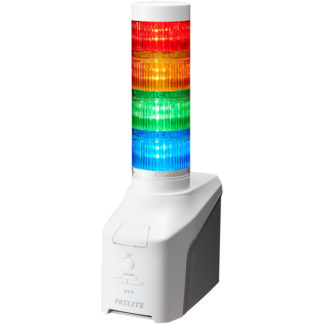 NHV6-4-RYGB音声対応ネットワーク制御信号灯 直径60mm/4段/赤黄緑青/ACアダプタ付属㈱パトライト