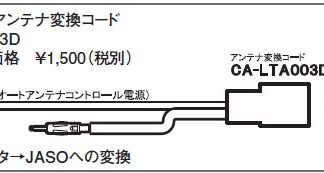 CA-LTA003D<BR>トヨタ車用アンテナ交換コード<BR>パナソニック㈱（家電）