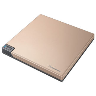 BDR-XD08GL<BR>Mac＆Windows11対応BDXL対応 USB3.0接続 外付型ポータブルBD/DVD/CDライター ゴールド<BR>パイオニア㈱