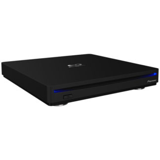 BDR-XS08MB-S<BR>Windows11対応 USB3.2/2.0接続 外付スロットイン型ポータブルBD/ライター ソフト無し マットブラック<BR>パイオニア㈱