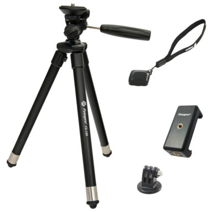 821744Fotopro 三脚 FZ-158+ ブラック スマートフォンホルダー・GoProアダプター・Bluetoothリモコン付㈱浅沼商会