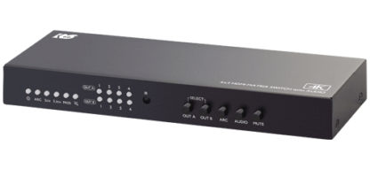 RS-HDSW42A-4KZ4K60Hz対応 外部音声出力付 4入力2出力HDMIマトリックス切替器ラトックシステム㈱