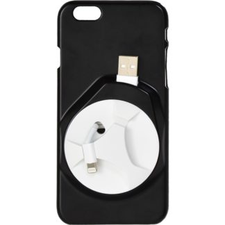 IP6CABK8<BR>iPhone 6ケース with イヤフォン＆ケーブル収納 ブラック<BR>サンコー㈱