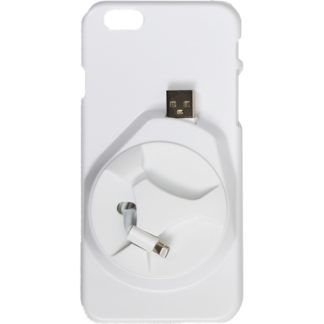 IP6CAWH7<BR>iPhone 6ケース with イヤフォン＆ケーブル収納 ホワイト<BR>サンコー㈱