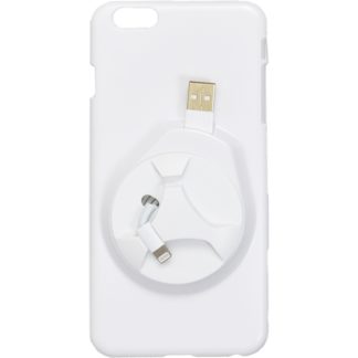 IP6PLWH4<BR>iPhone 6 Plusケース with イヤフォン＆ケーブル収納 ホワイト<BR>サンコー㈱