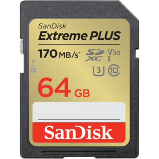 SDSDXWH-064G-JNJIPエクストリーム プラス SDXC UHS-I カード 64GBウェスタンデジタル（サンディスク）