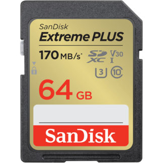 SDSDXWH-064G-JNJIP<BR>エクストリーム プラス SDXC UHS-I カード 64GB<BR>ウェスタンデジタル（サンディスク）