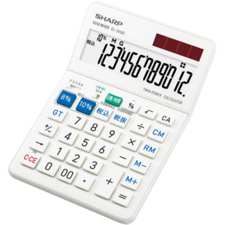 EL-SA92-X<BR>実務電卓 12桁 （セミデスクトップタイプ） 抗菌仕様 軽減税率対応モデル<BR>シャープ㈱