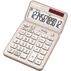EL-VN-82-NX<BR>電卓 12桁 （ナイスサイズタイプ） シャンパンゴールド<BR>シャープ㈱