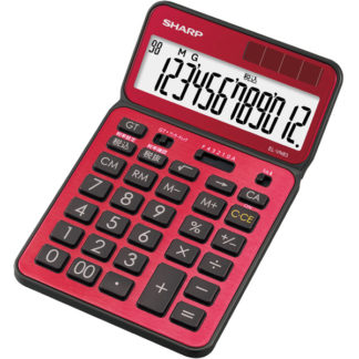 EL-VN83-RX<BR>電卓 12桁 （ナイスサイズタイプ） レッド系（スタイリッシュレッド）<BR>シャープ㈱