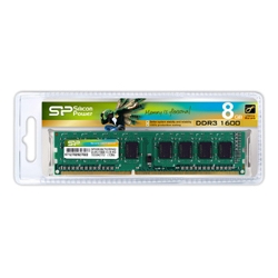 SP008GBLTU160N02<BR>メモリモジュール 240Pin DIMM DDR3-1600(PC3-12800) 8GB<BR>シリコンパワー
