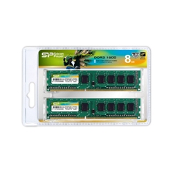 SP008GBLTU160N22<BR>メモリモジュール 240Pin DIMM DDR3-1600(PC3-12800) 4GB×2枚組 ブリスターパック<BR>シリコンパワー