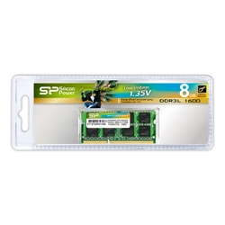 SP008GLSTU160N02<BR>【1.35V低電圧メモリ】メモリモジュール 204Pin SO-DIMM DDR3L-1600(PC3L-12800) 8GB<BR>シリコンパワー