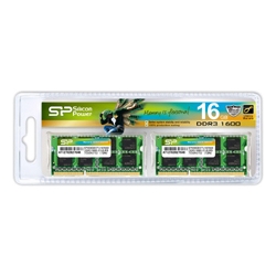 SP016GBSTU160N22<BR>メモリモジュール 204Pin SO-DIMM DDR3-1600(PC3-12800) 8GB×2枚組<BR>シリコンパワー