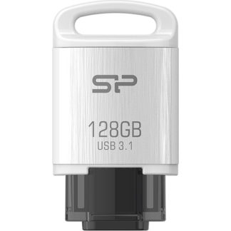 SP128GBUC3C10V1W<BR>USB3.1フラッシュメモリ Type-C対応 Mobile C10 128GB ホワイト<BR>シリコンパワー