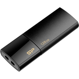 SP128GBUF3B05V1K<BR>USB3.0フラッシュメモリ Blaze B05 Series 128GB ブラック スライド式<BR>シリコンパワー
