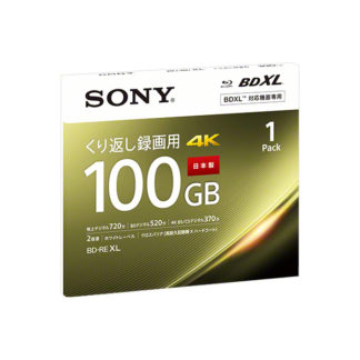 BNE3VEPJ2<BR>日本製 ビデオ用BD-RE XL 書換型 片面3層100GB 2倍速 ホワイトワイドプリンタブル 単品<BR>ソニー㈱