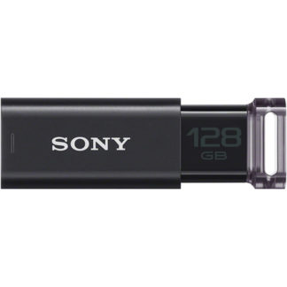 USM128GU B<BR>USB3.0対応 ノックスライド式USBメモリー ポケットビット 128GB ブラック キャップレス<BR>ソニー㈱