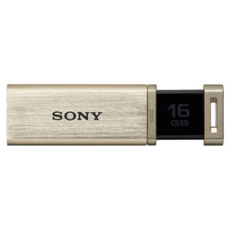 USM16GQX N<BR>USB3.0対応 ノックスライド式高速（200MB/s）USBメモリー 16GB ゴールド キャップレス<BR>ソニー㈱