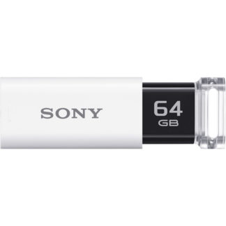 USM64GU W<BR>USB3.0対応 ノックスライド式USBメモリー ポケットビット 64GB ホワイト キャップレス<BR>ソニー㈱