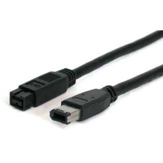 1394_96_6<BR>1.8m FireWire800 - FireWire400 (9ピン-6ピン)ケーブル IEEE1394(オス) - IEEE1394b(オス)<BR>スターテック・ドットコム㈱
