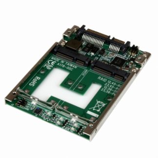 25SAT22MSAT<BR>デュアルmSATA SSD - 2.5インチ SATA変換アダプタ基板(RAID対応) 2x mSATA SSD - 2.5型SATAコンバーター<BR>スターテック・ドットコム㈱