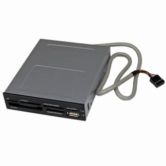 35FCREADBK3<BR>3.5インチ フロントベイ内蔵型 USB 2.0 マルチメディアメモリーカードリーダー 22-in-1 ブラック<BR>スターテック・ドットコム㈱