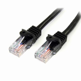 45PAT10MBK<BR>カテゴリ5e LANケーブル 10m ブラック ツメ折れ防止RJ45コネクタ Cat5e UTPイーサネットケーブル<BR>スターテック・ドットコム㈱