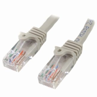 45PAT10MGR<BR>10m カテゴリー5e LANケーブル グレー RJ45コネクタ(ツメ折れ防止カバー付き) イーサネット対応Cat5e UTPケーブル<BR>スターテック・ドットコム㈱