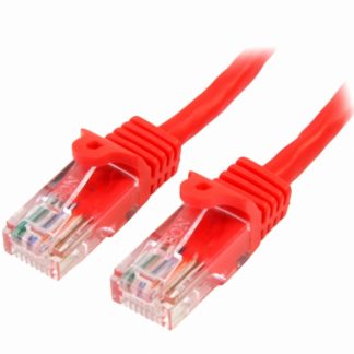 45PAT10MRD<BR>カテゴリ5e LANケーブル 10m レッド ツメ折れ防止RJ45コネクタ Cat5e UTPイーサネットケーブル<BR>スターテック・ドットコム㈱