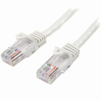 45PAT10MWH<BR>カテゴリ5e LANケーブル 10m ホワイト ツメ折れ防止RJ45コネクタ Cat5e UTPイーサネットケーブル<BR>スターテック・ドットコム㈱
