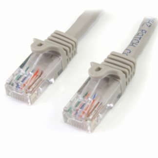 45PAT1MGR<BR>1m カテゴリー5e LANケーブル グレー RJ45コネクタ(ツメ折れ防止カバー付き) イーサネット対応Cat5e UTPケーブル<BR>スターテック・ドットコム㈱