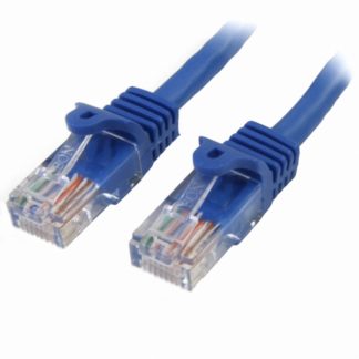 45PAT3MBL<BR>3m カテゴリー5e LANケーブル ブルー RJ45コネクタ(ツメ折れ防止カバー付き) イーサネット対応Cat5e UTPケーブル<BR>スターテック・ドットコム㈱