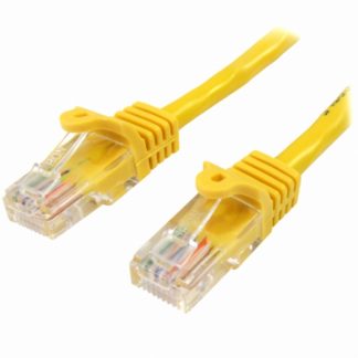 45PAT3MYL<BR>3m カテゴリー5e LANケーブル イエロー RJ45コネクタ(ツメ折れ防止カバー付き) イーサネット対応Cat5e UTPケーブル<BR>スターテック・ドットコム㈱