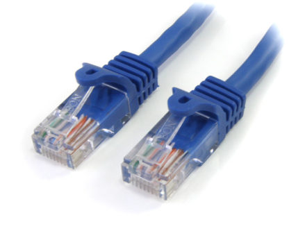 45PAT5MBL5m カテゴリー5e LANケーブル ブルー RJ45コネクタ(ツメ折れ防止カバー付き) イーサネット対応Cat5e UTPケーブルスターテック・ドットコム㈱