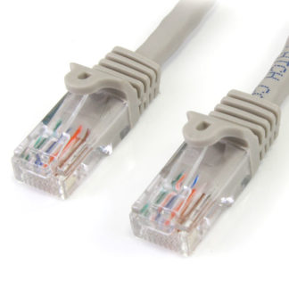 45PAT5MGR<BR>5m カテゴリー5e LANケーブル グレー RJ45コネクタ(ツメ折れ防止カバー付き) イーサネット対応Cat5e UTPケーブル<BR>スターテック・ドットコム㈱