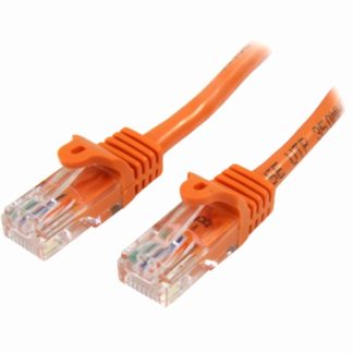 45PAT5MOR<BR>5m カテゴリー5e LANケーブル オレンジ RJ45コネクタ(ツメ折れ防止カバー付き) イーサネット対応Cat5e UTPケーブル<BR>スターテック・ドットコム㈱