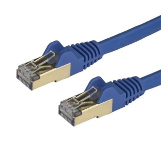 6ASPAT150CMBL<BR>カテゴリー6a LANケーブル 1.5m ブルー ツメ折れ防止RJ45コネクタ 10ギガビット対応CAT6aケーブル<BR>スターテック・ドットコム㈱