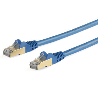 6ASPAT5MBL<BR>カテゴリ6a LANケーブル 5m ブルー ツメ折れ防止RJ45コネクタ CAT6aイーサネットケーブル<BR>スターテック・ドットコム㈱