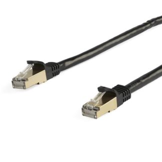 6ASPAT7MBK<BR>カテゴリー6a LANケーブル 7m ブラック ツメ折れ防止RJ45コネクタ CAT6aイーサネットケーブル<BR>スターテック・ドットコム㈱