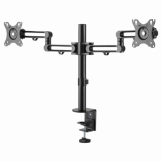 ARMDUAL3<BR>液晶モニターアーム 2面対応 クランプ固定方式 水平可動式3関節アーム アルミ製<BR>スターテック・ドットコム㈱